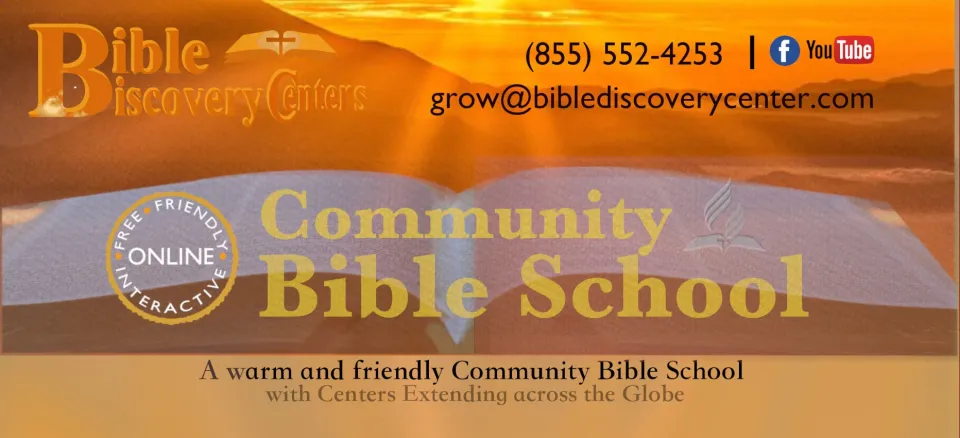 Bible Discovery Center Community Bible School Flyer